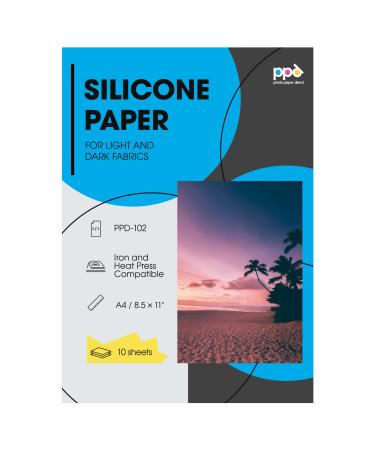 PPD Silicone Papers for T Shirt Transfer Iron or Heat Press A4 PPD-102 10 Sheets Assorted