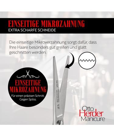 Otto Herder 5.5 Extra Sharp Hairdressing Scissors - Precision Hair Cutting with One-Sided Microcover & Golden Screw - Buy Online on SooperMarket.com