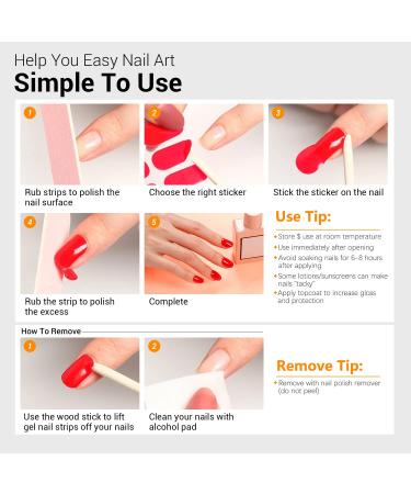 SILPECWEE Light Colour Nail Polish Strips for Women - 16 Sheets with Nail File | Self Adhesive Gel Nail Wraps Sticker and Accessories - Buy Online on SooperMarket.com