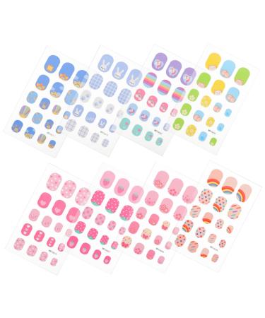 Gogogmee 8 Sheets Children's Nail Stickers Nails False Nail Nails for False Nails Nails Press on Nails for False Nail Tips Fake Nails False Nail for