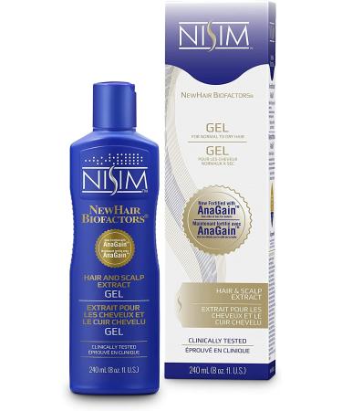 Nisim Hair and Scalp Gel Formula Extract - For Voluminous and Vibrant Hair for Men and Women - Sulfate-free and Parabens-free - For Normal to Dry Hair - 8 oz (240 milliliters)