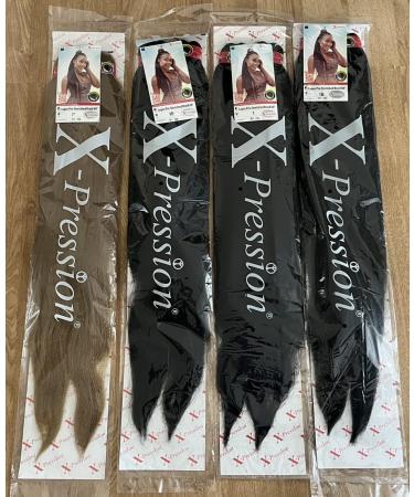 NEW 60 INCH PRE-PULLED XPRESSION Colour 1 (Jet Black) LAGOS BRAID PRE-PULLED PRE-STRECHED Hair Extension 60 2 In A Pack (Colour 1 Jet Black) Heat Resistant Tangle Free Jet Black 1 - Buy Online on SooperMarket.com