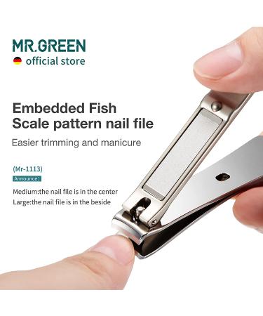 MR.GREEN Curved Blade Nail Clippers - Stainless Steel Manicure Scissors for Fingernails and Pedicures (Medium) - Buy Online on SooperMarket.com