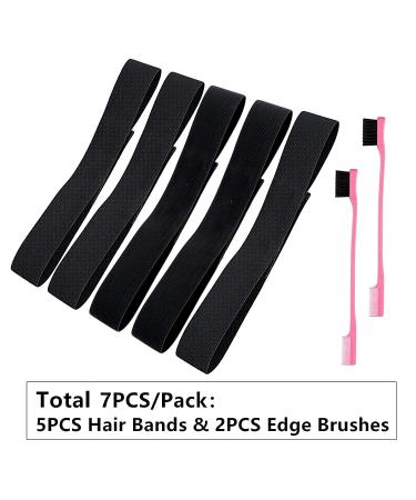 Welfare Products Elastic Hair Bands for Lace Frontal Melt - 5 PCS Wig Bands for Keeping Wigs in Place | Wig Edge Control Elastic Bands - Buy Online on SooperMarket.com