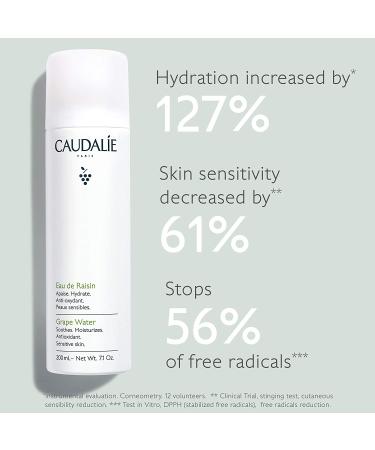 Caudalie Grape Water Face Mist 7.1 Fl Oz - Soothing Facial Spray for Sensitive Skin, Dermatologist Tested, Fragrance-Free - Buy Online on SooperMarket.com
