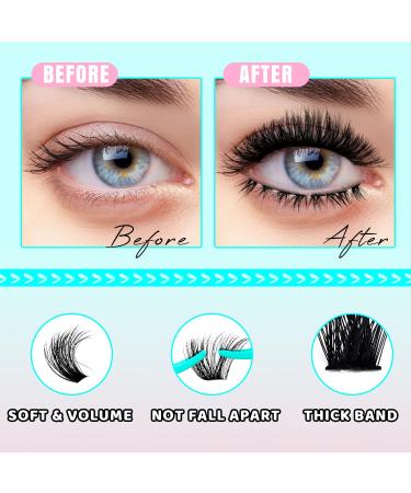 VAVALASH 100D Cluster Lashes - Volume Wispy False Eyelashes & DIY Lower Extensions (Boom 5-20mm) - International Shipping Available - Buy Online on SooperMarket.com