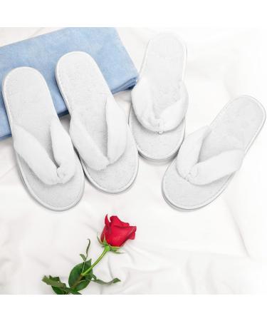 6 Pack Fluffy Coral Fleece Spa Slippers - Reusable House & Guest Slippers for Hotel Travel - Buy Online on SooperMarket.com