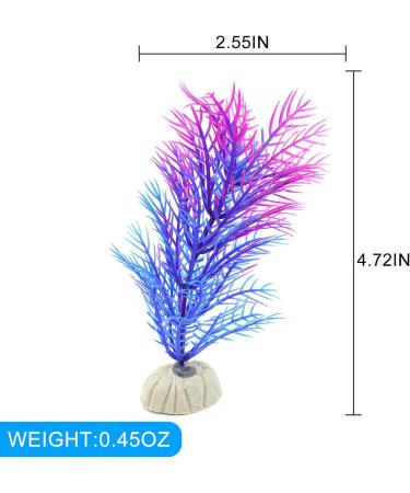Buy Mhymx 5-Piece Colorful Artificial Aquarium Plants - Perfect Decoration for Aquariums & Reptile Terrariums | International Shipping Available - Buy Online on SooperMarket.com