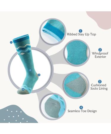 Buy Outdoormasters Unisex Ski Socks - Breathable Winter Snowboarding Socks for Girls & Boys | OTC Design & Anti-Slip Cuffs | Woodland Green (30-36) - Buy Online on SooperMarket.com