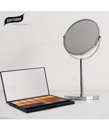 Graftobian HD High-Definition Super Palette - Neutral Shades | Professional Foundation Palette for Contour & Coverage | Includes Free Blending Sponge | Face Cream Makeup Artist Kit - Buy Online on SooperMarket.com