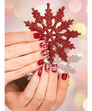 Shop Ebanku 6PC Nail Stamp Template Set - Christmas Tree Snowflakes & Reindeer Nail Art Plates with Stamp Scraper & Storage Bag - International Shipping Available - Buy Online on SooperMarket.com