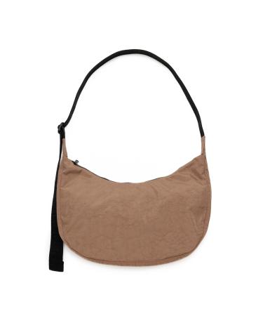 Medium Nylon Crescent Bag Cocoa
