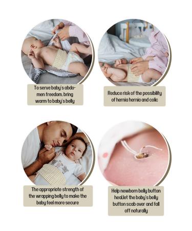 Topwon Umbilical Cord Cover for Newborn | 4 Pack Cotton Belly Button Band | Hernia Care & Navel Truss Wrap | Must-Have Baby Shower Gift - Buy Online on SooperMarket.com