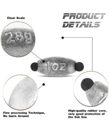 20 Pack Twist-Lock Rubber Core Weights Sinker Set - Sizes 1/16oz to 1oz (20 Pcs) - Buy Online on SooperMarket.com