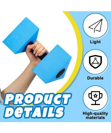 4 Pcs Triangular Aquatic Exercise Dumbbells Set - Blue EVA Foam Water Weights for Pool Exercise - Resistant Water Aerobics Equipment - Buy Online on SooperMarket.com