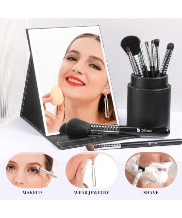 DUcare Travel Folding Makeup Mirror - Portable Slim Pocket Mirror with Stand - Ideal for On-the-Go Beauty - Buy Online on SooperMarket.com