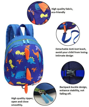DB Dinosaur Toddler mini backpack with leash children Kids baby harness bookbag (Deep Blue) - Buy Online on SooperMarket.com