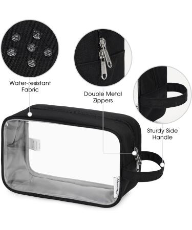 Narwey Clear Travel Toiletry Bag for Women - Black Makeup Organizer Dopp Kit for Toiletries & Cosmetics - Buy Online on SooperMarket.com