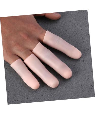 Finger Cots Set - 8 Pcs Finger Tips & Toe Sleeve Covers for Pain Relief - Beige Thin Section - Thumb and Toe Protectors Included - Buy Online on SooperMarket.com