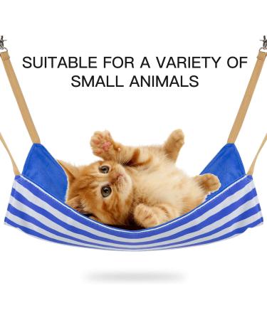 Whollyup Cat Hammock Bed - Soft Hanging Pet Bed for Kittens, Ferrets, and Small Pets | Royal Blue Stripe - Buy Online on SooperMarket.com