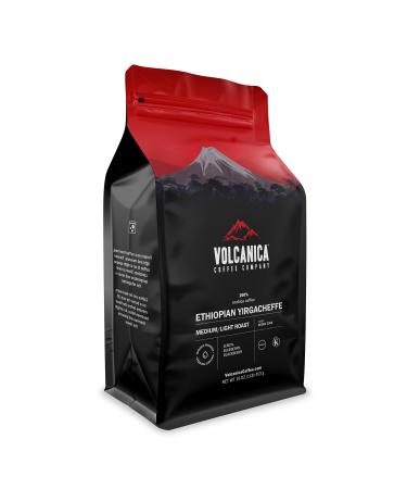 Ethiopian Coffee, Yirgacheffe Region, Whole Bean, Fresh Roasted, 16-ounce Ethiopia Yirgacheffe 1 Pound (Pack of 1)