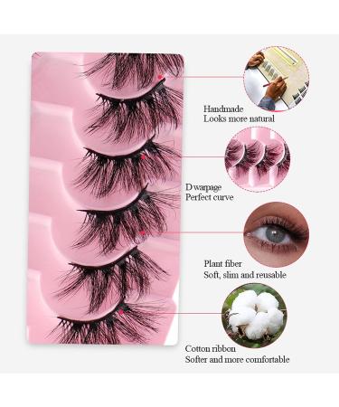 Eyelash Package Trays High Imitation 10 Pairs of Half Eye Eyelashes Grafting Eyelashes Curling Eyelashes Small Eyelash Curler C One Size - Buy Online on SooperMarket.com