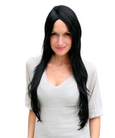 WIG ME UP - 3110-1B Straight wig black super long with middle parting