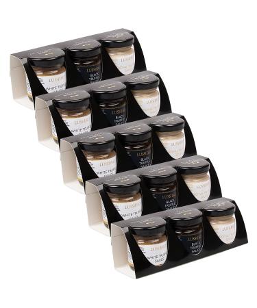 Pack of 5 Lussiero Truffle Gift Set - White Bianchetto Truffle Sauce Black Summer Truffle Sauce and Royale White Truffle Sauce
