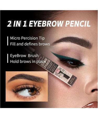 2 in 1 Double Ended Eyebrow Pencil Micro Percision Tip Fill and Defines Brows Natural Looking & Waterproof No Need to Sharpen Not Easy to Fade (Color : 01 Size : 1 size) 1 count (Pack of 1) 01 - Buy Online on SooperMarket.com