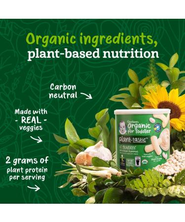 Gerber Organic Lil Crunchies Plant-tastic White Bean Hummus - 1.59oz (Pack of 6) - Buy Online on SooperMarket.com