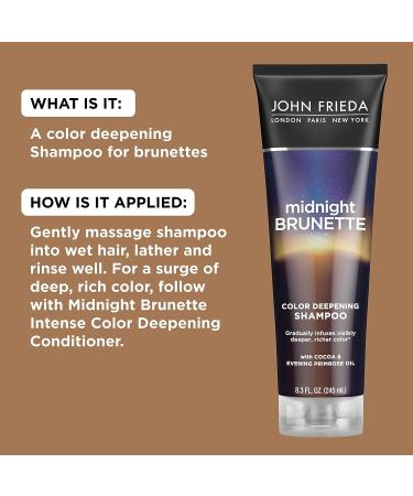 Midnight Brunette Color Deepening Shampoo 8.3 oz with Evening Primrose Oil & Cocoa Infusion - Buy Online on SooperMarket.com