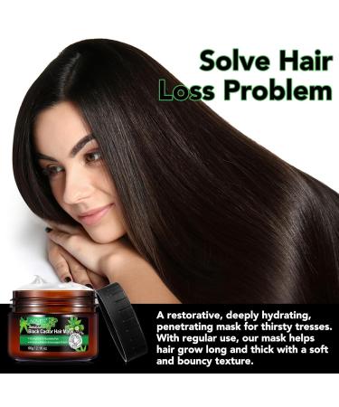 Black Castor Oil Hair Mask - Deep Conditioner for Dry Damaged Hair | Nourish & Repair All Hair Types | 10 Fl Oz - Buy Online on SooperMarket.com