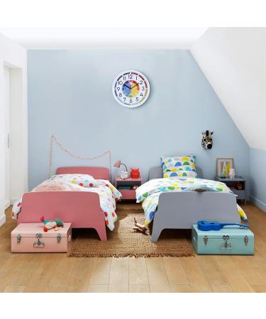 Lafocuse Silent Colorful Learning Wall Clock for Kids | Non-Ticking 30cm Children's Clock for Boys & Girls - Perfect for Kindergarten & School - Buy Online on SooperMarket.com