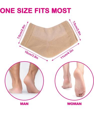 Xaena 3 Pairs of Moisturising Socks Gel Heel Socks Soft Ventilating Gel Heel Socks Open Toe Socks for Dry Hard Cracked Skin Moisturising Day Night Care Skin (Skin) - Buy Online on SooperMarket.com