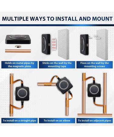 iSpring ED2000S Electronic Water Descaler | Salt-Free Whole House Hard Water Conditioner | Prevent Rust & Scale Build-up | LED Light Design | Magnet | Black - Buy Online on SooperMarket.com