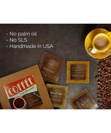 Handmade Coffee & Chocolate Scented Bar Soap Gift Set - 4 Full Size Natural Soaps with Olive Oil & Shea Butter - Perfect for All Skin Types - International Shipping Available - Buy Online on SooperMarket.com