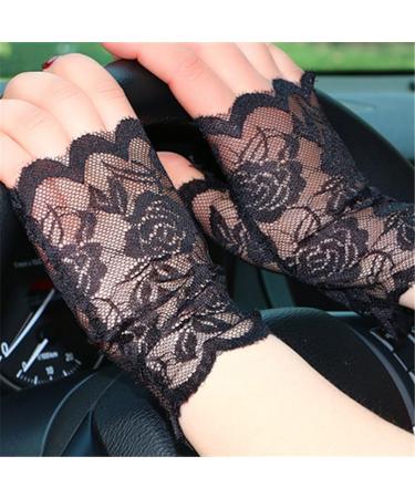 Grunge Wedding Gloves | Fingerless Sun Protection & Rave Short Gloves - Buy Online on SooperMarket.com