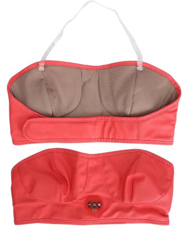 HOHXFYP USB Breast Massager Cotton Electric Vibration Breast Enlargement Bra Wearable Bust Lift Enhancer Machine Shoulder Strap Included Red - Buy Online on SooperMarket.com