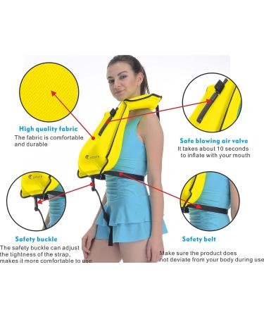 Adjustable Adult Snorkel Vest for Water Sports Safety - SOLY Inflatable Snorkel Life Gear - Buy Online on SooperMarket.com