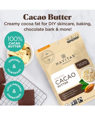 Buy Navitas Organics Organic Cacao Butter 8 oz - Pure, Raw Superfood - Buy Online on SooperMarket.com