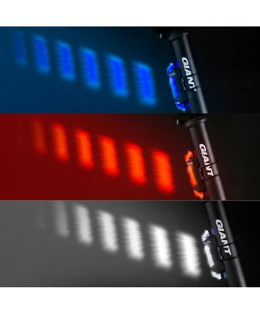 Outair USB Rechargeable Bike Light Set - Front and Rear Bicycle Lights with 5 LEDs, 4 Modes, Cycling Safety Warning Lamp - White, Red, Blue - Buy Online on SooperMarket.com