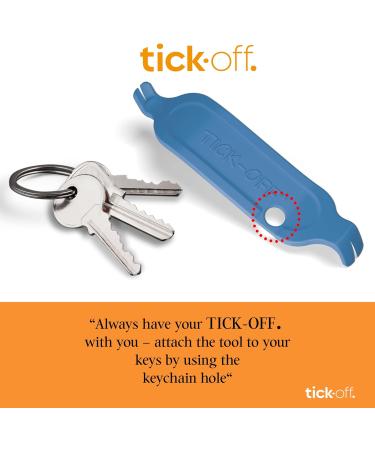 tick-off Patented Tick Tweezers Human Tick Remover with 2 Sizes Tick Hook & Ergonomic Handle Double-Sided for Dogs Cats Horses Clinically Tested Single Pack Blue - Buy Online on SooperMarket.com