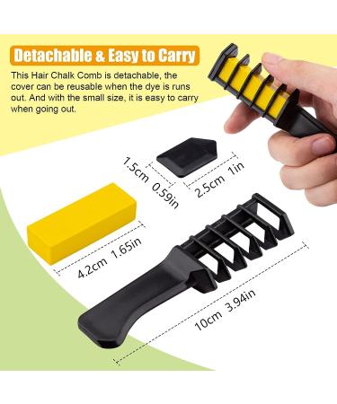 Washable Hair Chalk Comb - 10 Colors Professional Hair Color Dyeing Tool for Party Cosplay - Perfect DIY Gift for Girls Ages 5-11 - Buy Online on SooperMarket.com