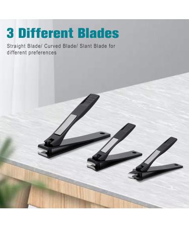 BEZOX Nail Clippers Set Heavy Duty Stainless Steel Toenail Clippers for Thick Nails - Curved and Straight Blade Cutters for Precise Nail Shaping and Cuticle Trimming - Buy Online on SooperMarket.com