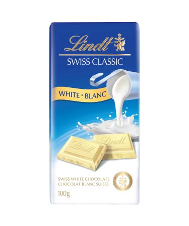 Lindt Swiss Classic White Chocolate Bar 100 Grams White Chocolate 100
