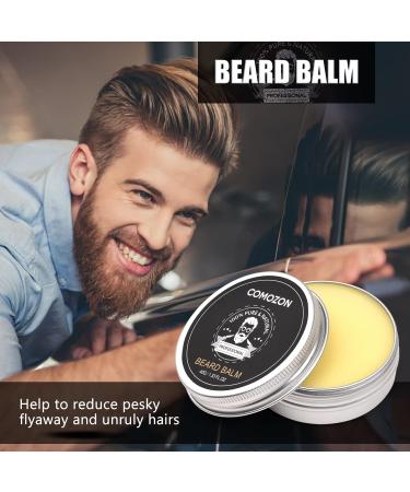 Beard Grooming Kit for Men - Beard Growth Set with Oil, Shampoo, Balm, Comb, Brush, Scissors - Best Men's Beard Gifts with Menthol - Buy Online on SooperMarket.com