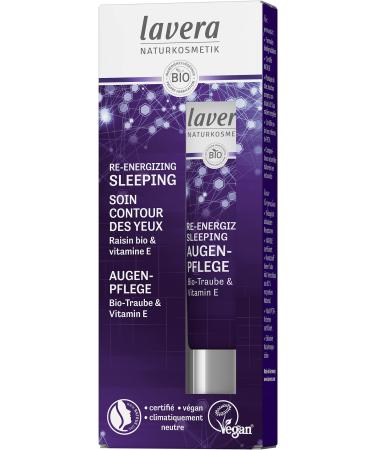 Lavera Re-Eergizing Sleeping Eye Contour-Bio-grape and natural vitamin E-revitalized and rejuvenated the skin around the eyes-natural cosmetics-vegan-bio (1 x 15 ml) 15 ml (1 Pack)