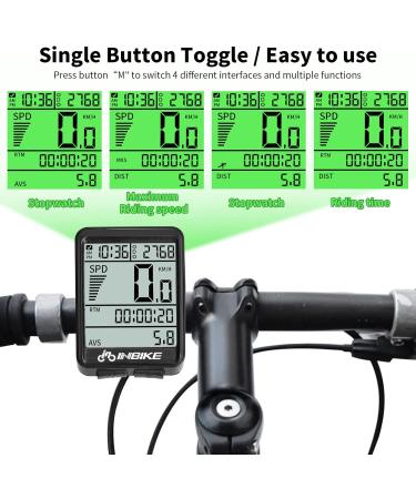 Buy Maozhbo Wireless Bicycle Computer - IPX7 Waterproof Tachometer with LCD Display | Multi-Function Cycling Mileage Tracker for Kids & Adults - Buy Online on SooperMarket.com