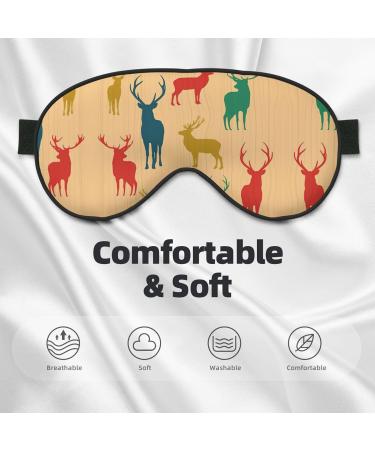 SSIMOO Deer Show Soft Sleep Eye Mask - Breathable Black Eye Patch for Travel & Relaxation | Perfect Gift for Women - Buy Online on SooperMarket.com