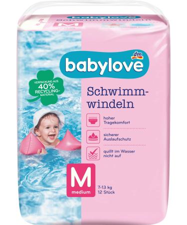 babylove swim diapers size M 7-13 kg 1 x 12 pieces M (11 pieces)